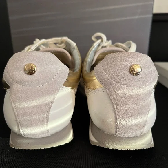 Michael Kors White and Gold Athletic Shoes - Picture 5 of 12